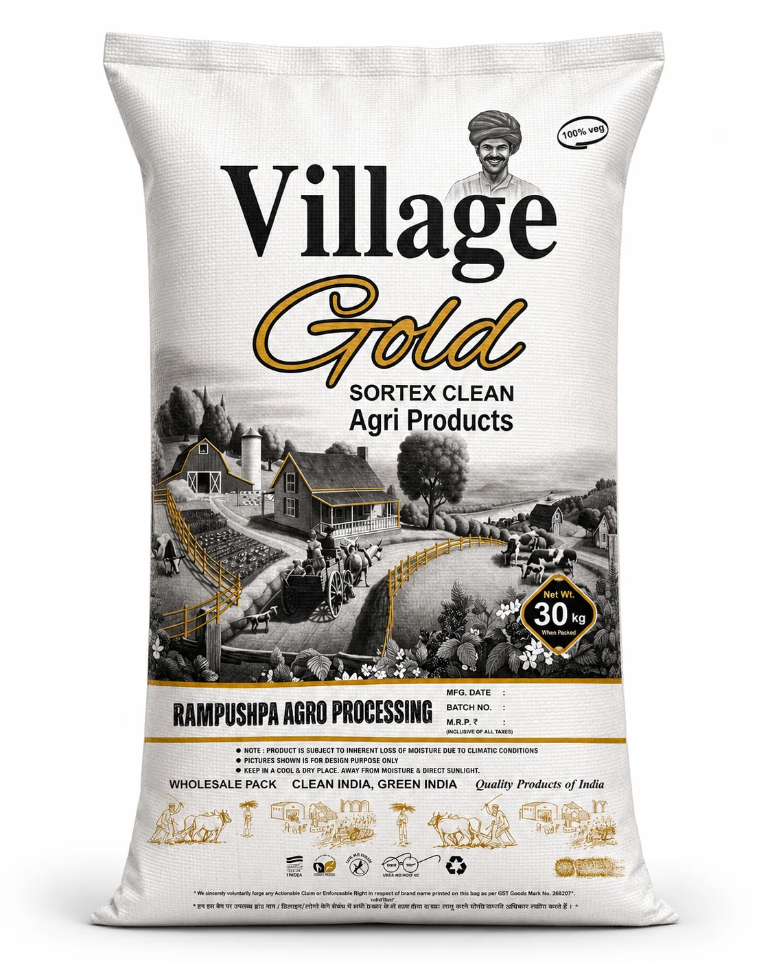 Village Gold Bajra Bag