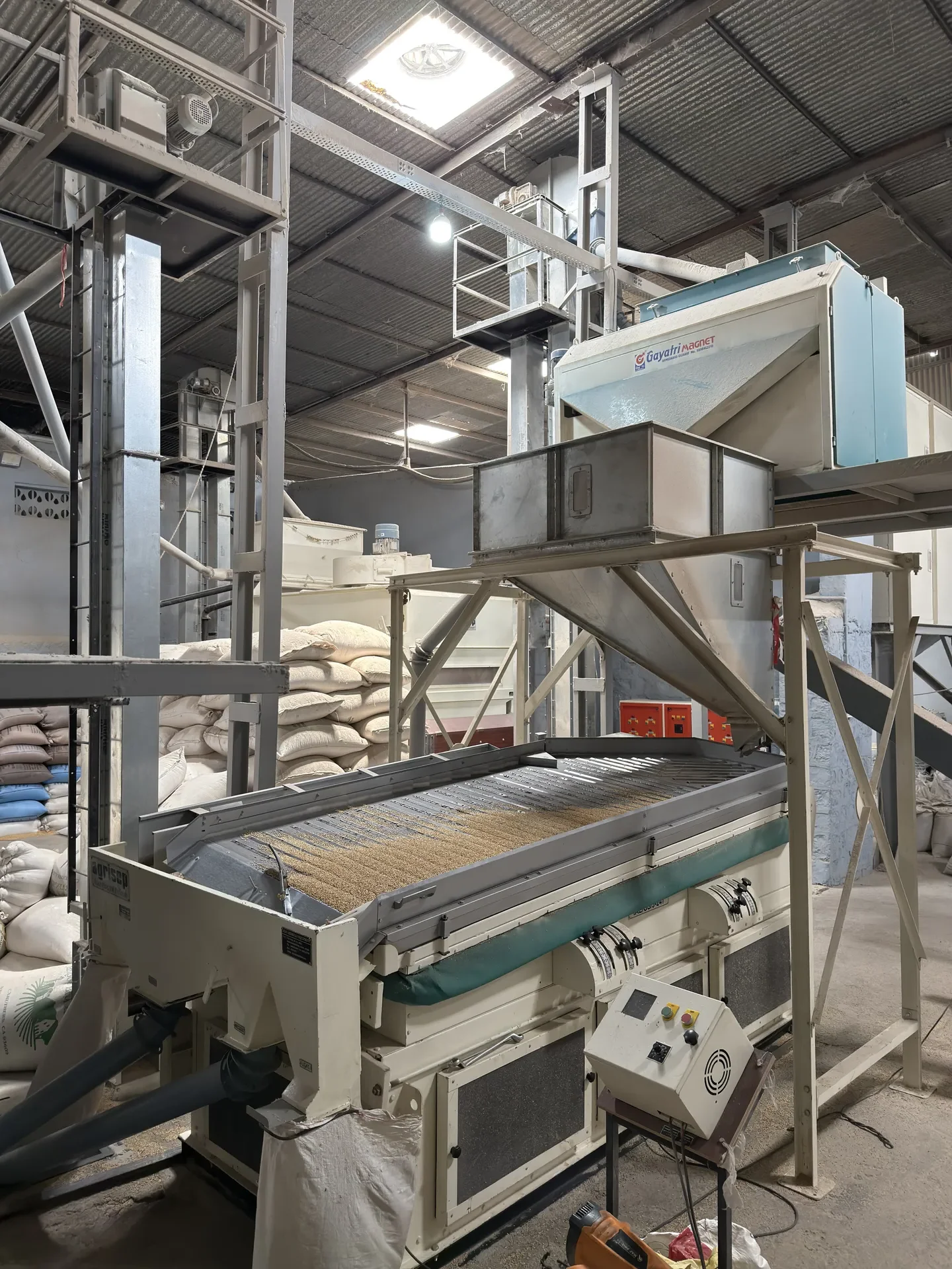 Buhler Color Sorters in operation